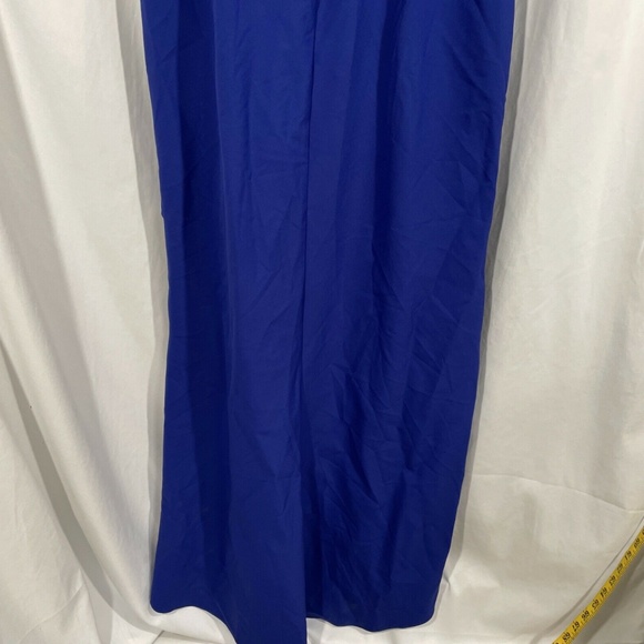 NEW ELIZA J [SZ 12 ]‎ Draped Off The Shoulder Gown In Cobalt - Picture 9 of 12
